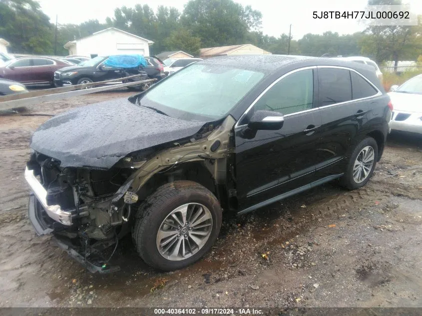 5J8TB4H77JL000692 2018 Acura Rdx Advance Package