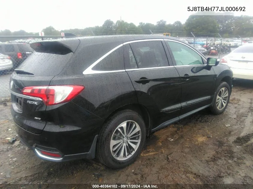 5J8TB4H77JL000692 2018 Acura Rdx Advance Package