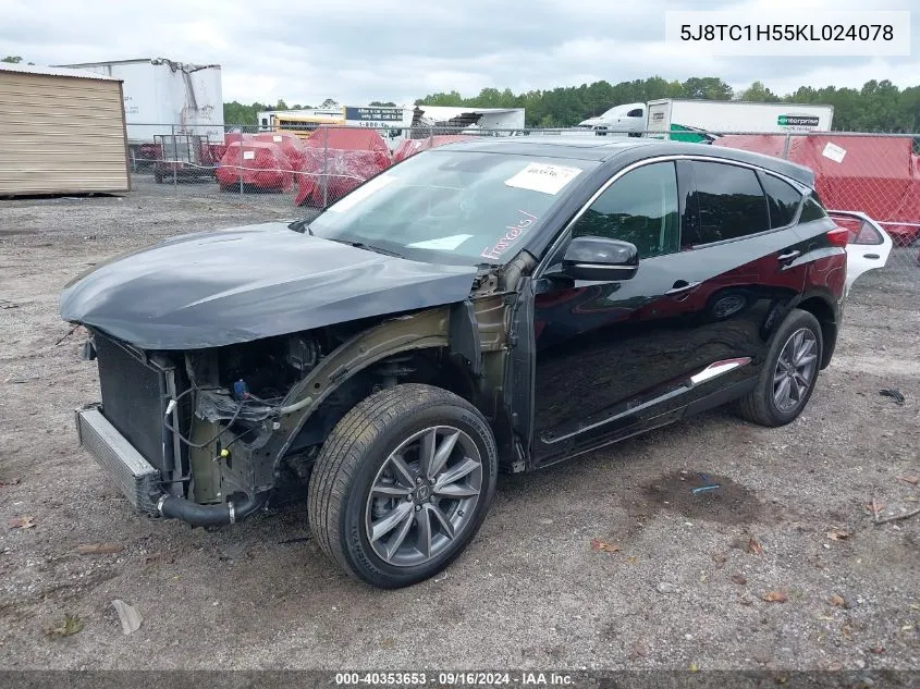 2019 Acura Rdx Technology Package VIN: 5J8TC1H55KL024078 Lot: 40353653