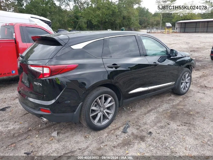 2019 Acura Rdx Technology Package VIN: 5J8TC1H55KL024078 Lot: 40353653