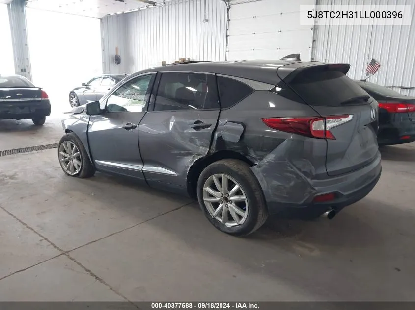 2020 Acura Rdx VIN: 5J8TC2H31LL000396 Lot: 40377588