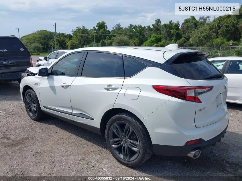 2022 Acura Rdx A-Spec Package VIN: 5J8TC1H65NL000215 Lot: 40355832