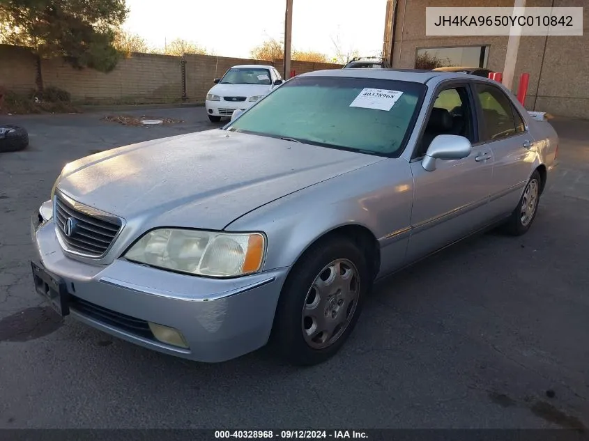 2000 Acura Rl VIN: JH4KA9650YC010842 Lot: 40328968