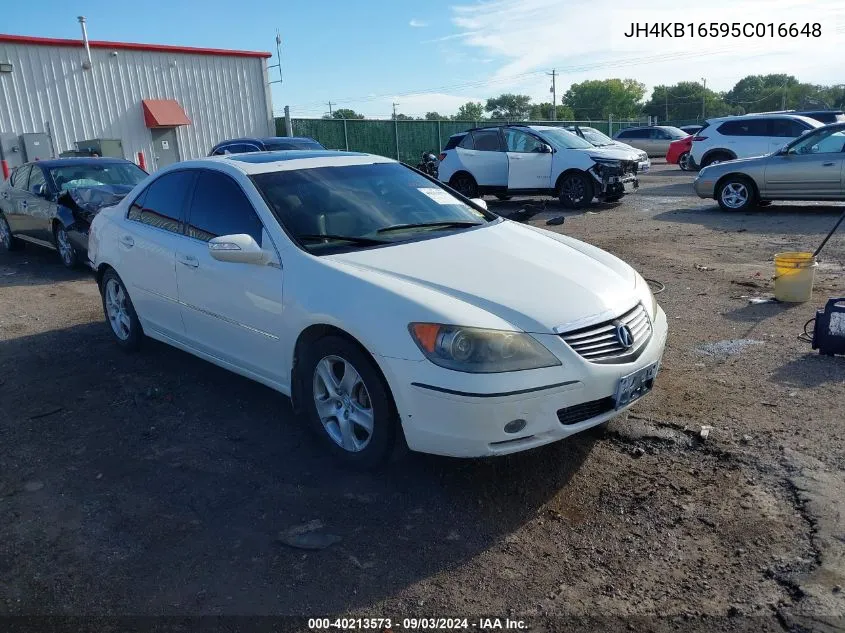 2005 Acura Rl 3.5 VIN: JH4KB16595C016648 Lot: 40213573