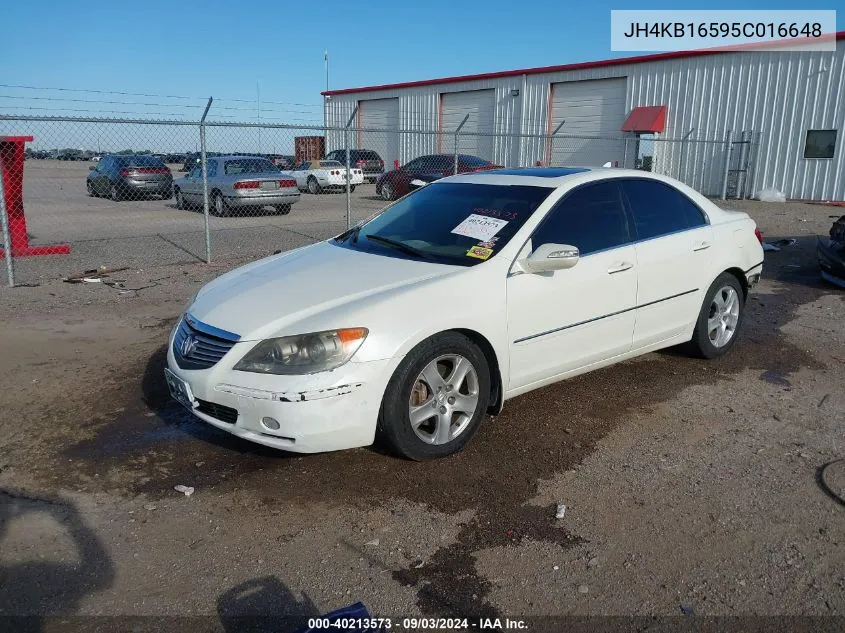 2005 Acura Rl 3.5 VIN: JH4KB16595C016648 Lot: 40213573