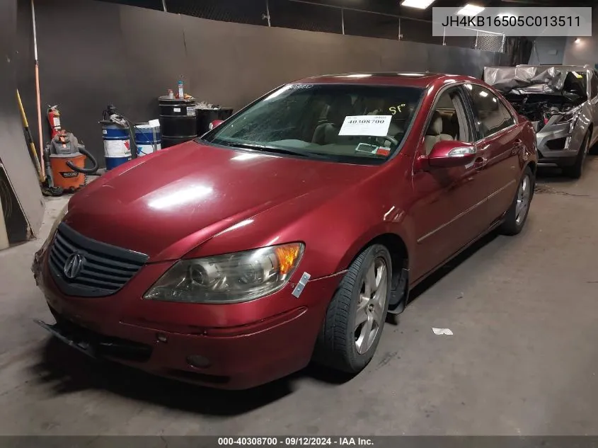 2005 Acura Rl 3.5 VIN: JH4KB16505C013511 Lot: 40308700