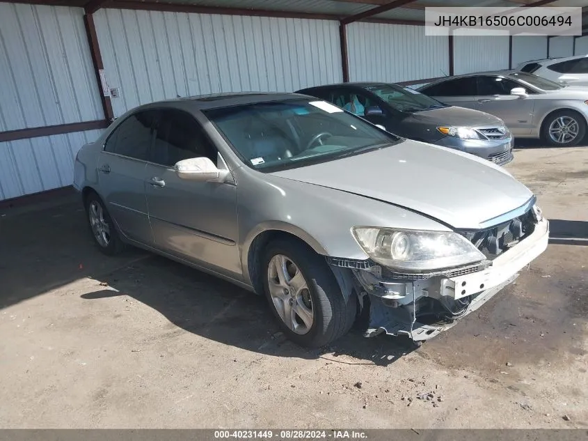 2006 Acura Rl 3.5 VIN: JH4KB16506C006494 Lot: 40231449