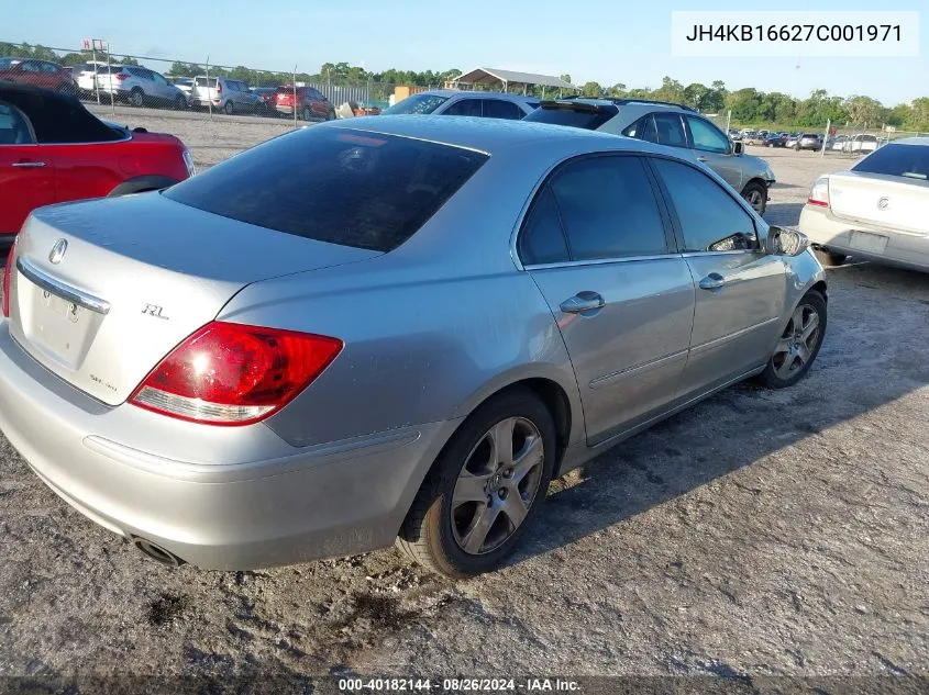 2007 Acura Rl 3.5 VIN: JH4KB16627C001971 Lot: 40182144