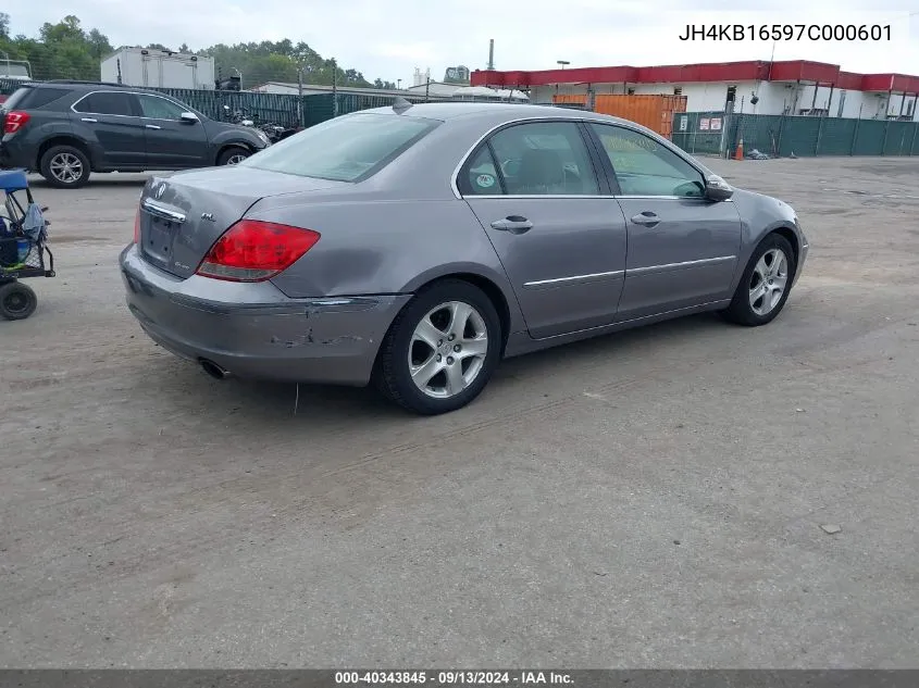 2007 Acura Rl 3.5 VIN: JH4KB16597C000601 Lot: 40343845