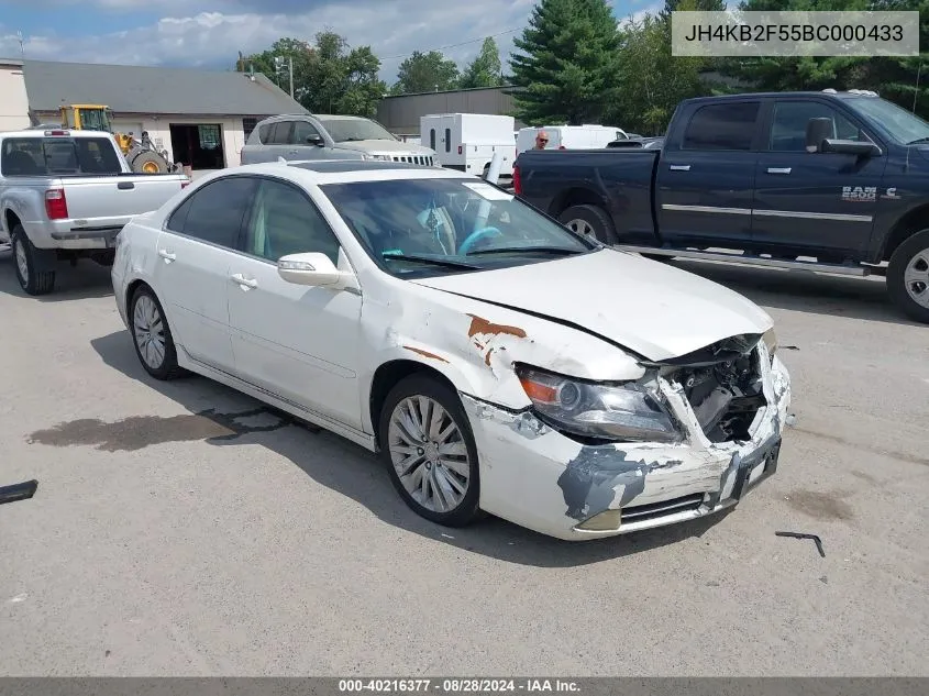 2011 Acura Rl 3.7 VIN: JH4KB2F55BC000433 Lot: 40216377