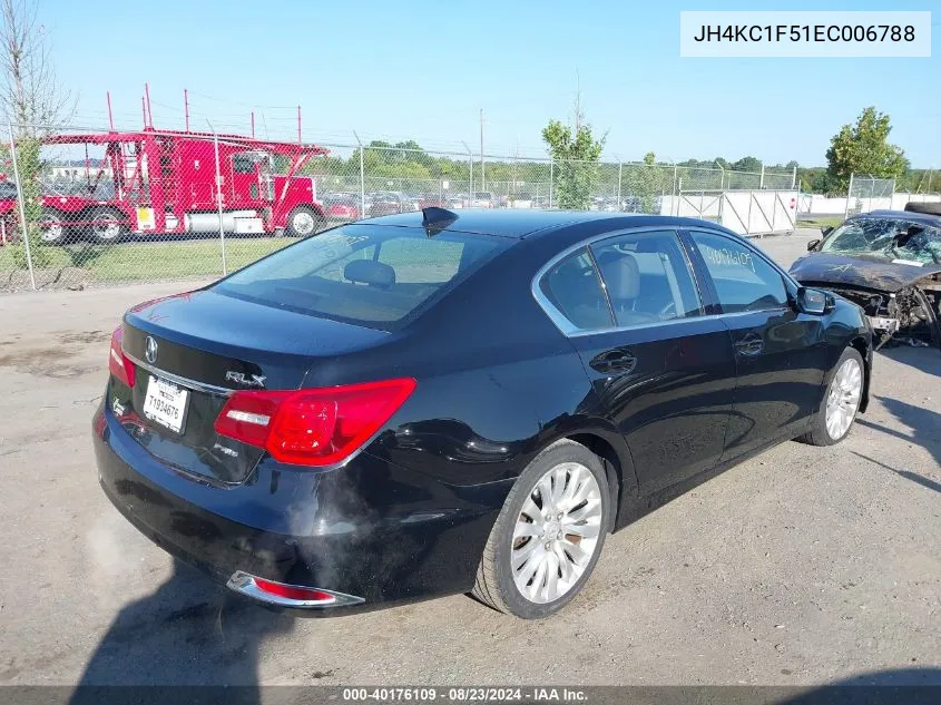 2014 Acura Rlx VIN: JH4KC1F51EC006788 Lot: 40176109