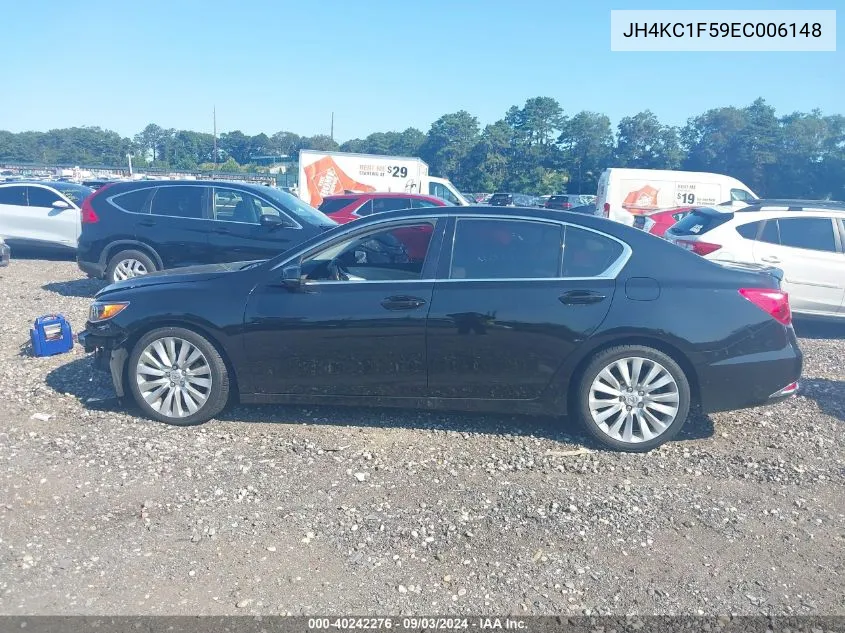 2014 Acura Rlx VIN: JH4KC1F59EC006148 Lot: 40242276