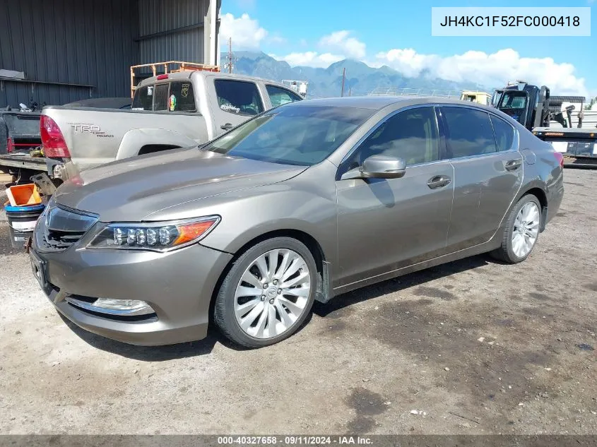 2015 Acura Rlx VIN: JH4KC1F52FC000418 Lot: 40327658