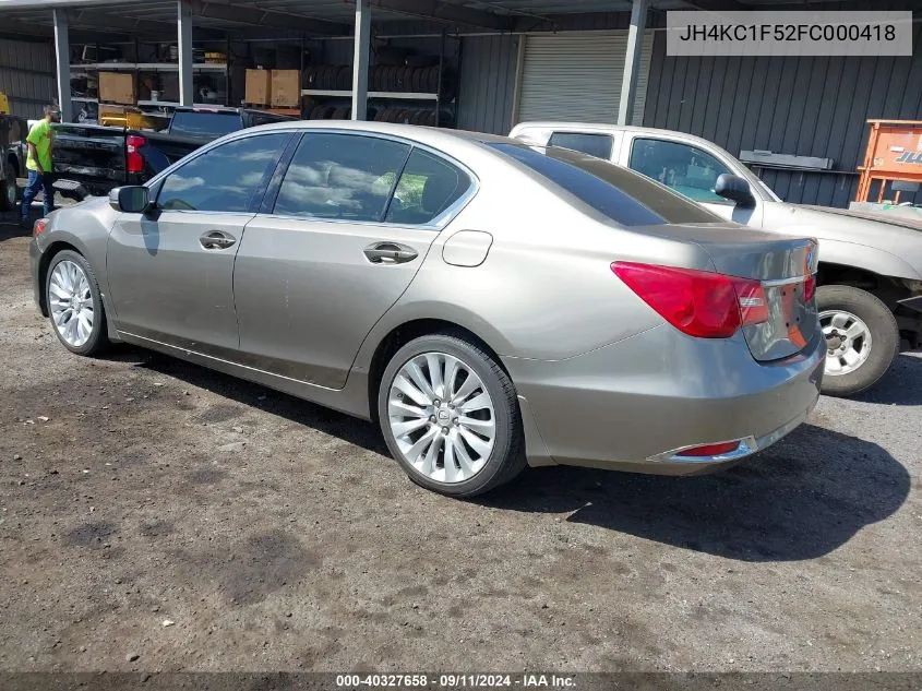 2015 Acura Rlx VIN: JH4KC1F52FC000418 Lot: 40327658