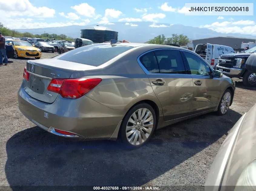 2015 Acura Rlx VIN: JH4KC1F52FC000418 Lot: 40327658