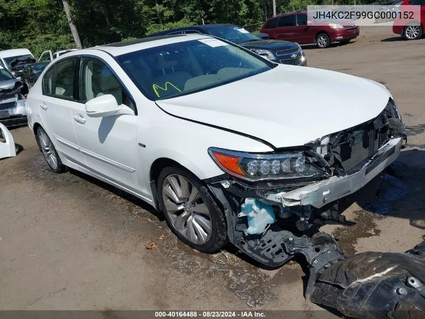 2016 Acura Rlx Sport Hybrid Advance Package VIN: JH4KC2F99GC000152 Lot: 40164488