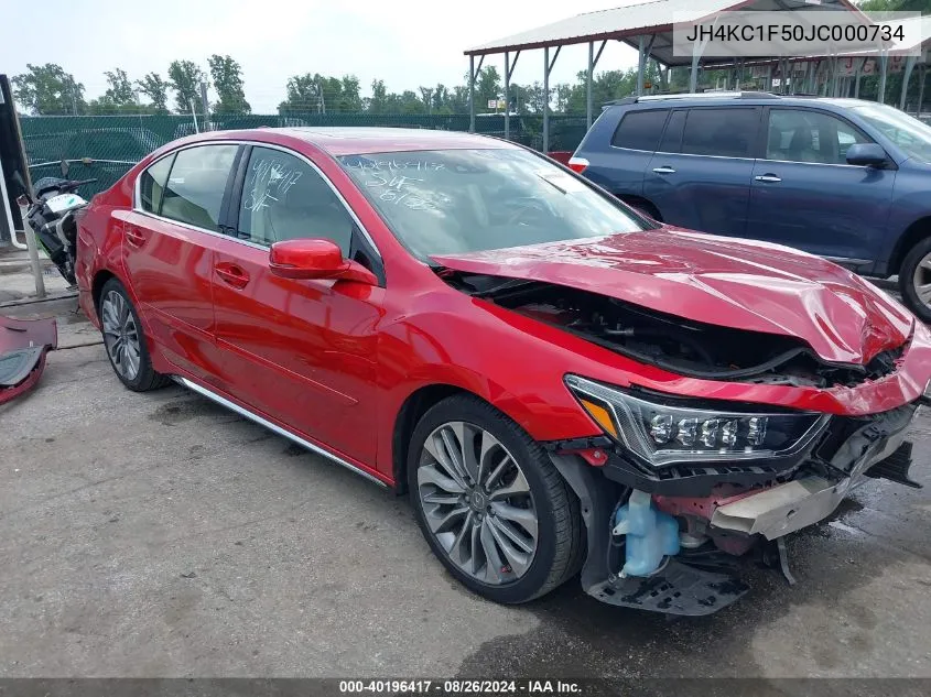 2018 Acura Rlx VIN: JH4KC1F50JC000734 Lot: 40196417