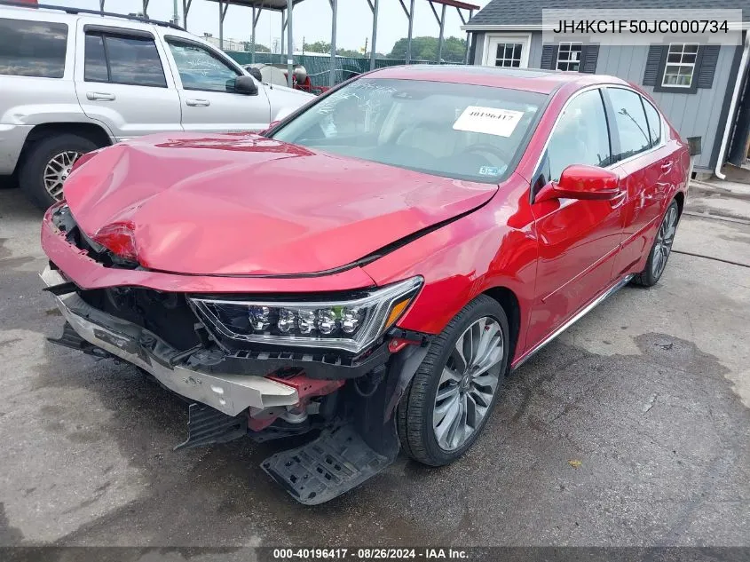 2018 Acura Rlx VIN: JH4KC1F50JC000734 Lot: 40196417