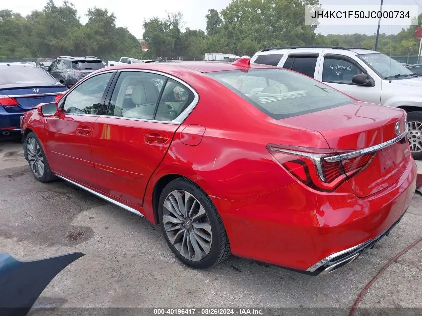 2018 Acura Rlx VIN: JH4KC1F50JC000734 Lot: 40196417