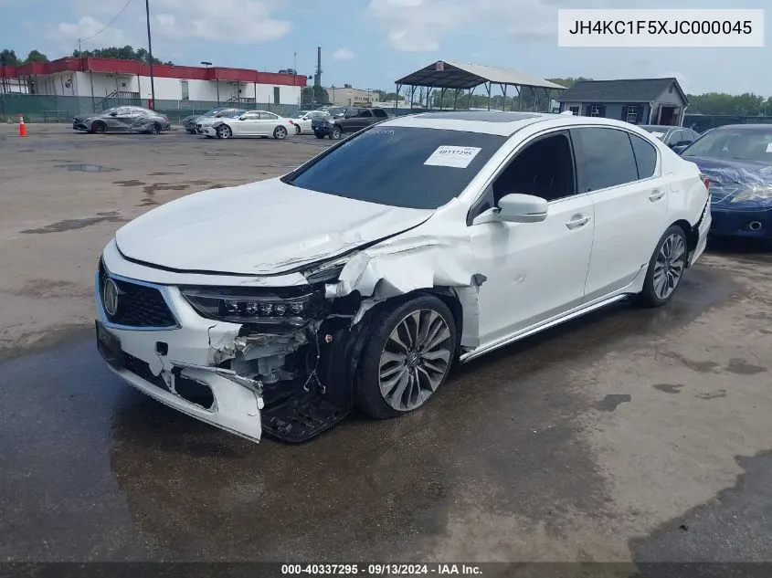 2018 Acura Rlx VIN: JH4KC1F5XJC000045 Lot: 40337295