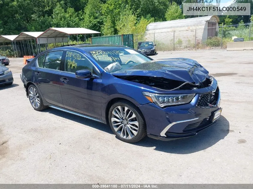 2020 Acura Rlx Technology Package VIN: JH4KC1F51LC000549 Lot: 39841180