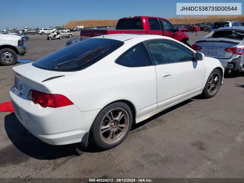 2003 Acura Rsx VIN: JH4DC53873S000544 Lot: 40324212