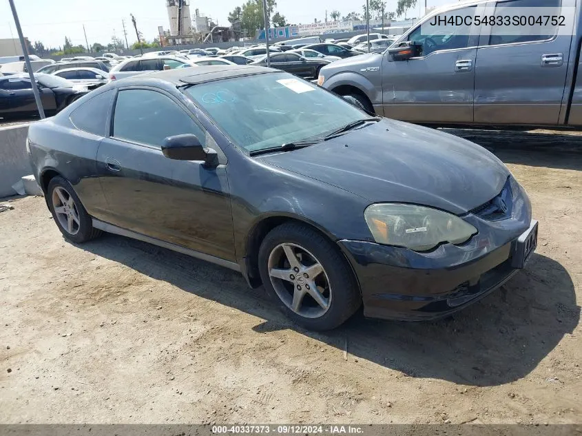 2003 Acura Rsx VIN: JH4DC54833S004752 Lot: 40337373