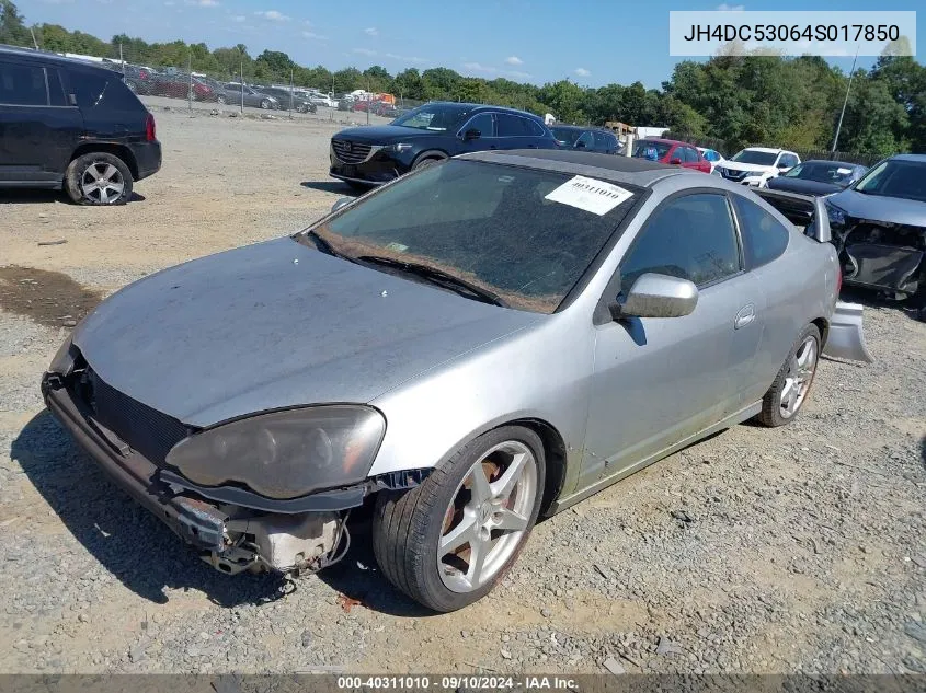 2004 Acura Rsx Type S VIN: JH4DC53064S017850 Lot: 40311010