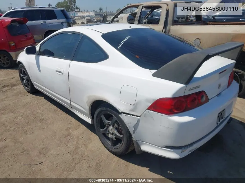 2005 Acura Rsx VIN: JH4DC53845S009110 Lot: 40303274