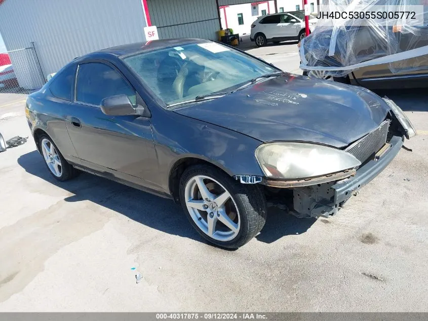 2005 Acura Rsx Type S VIN: JH4DC53055S005772 Lot: 40317875