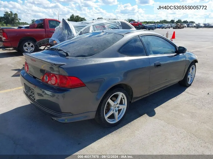 JH4DC53055S005772 2005 Acura Rsx Type S