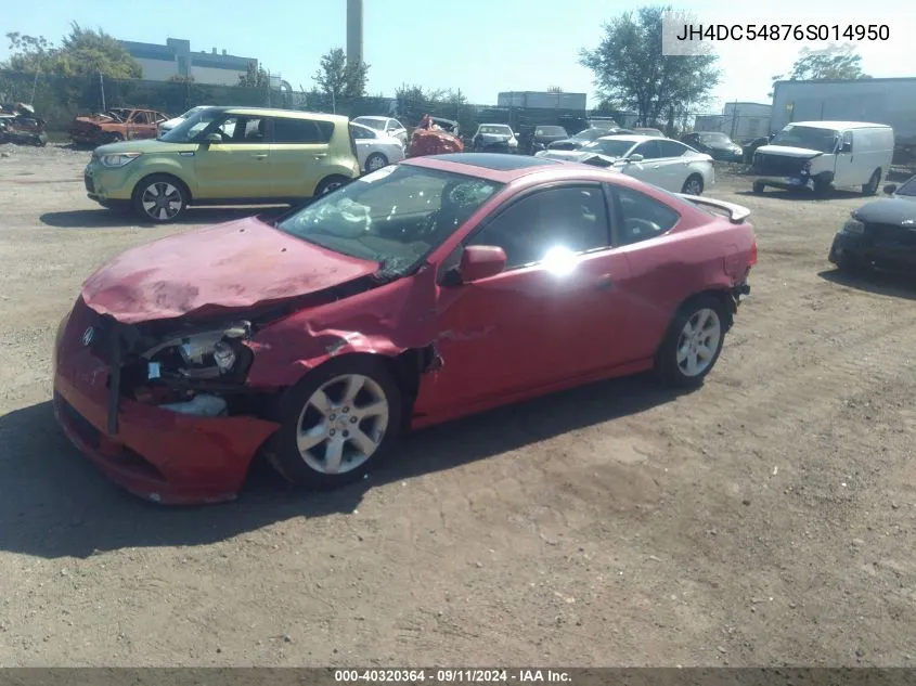 2006 Acura Rsx VIN: JH4DC54876S014950 Lot: 40320364