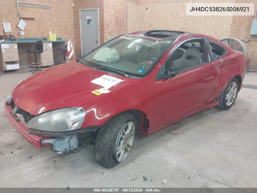 JH4DC53826S006921 2006 Acura Rsx