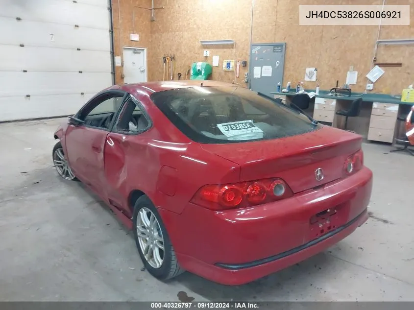 JH4DC53826S006921 2006 Acura Rsx