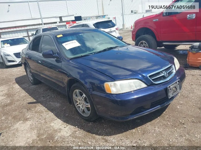 2000 Acura Tl 3.2 VIN: 19UUA5667YA059688 Lot: 40337834