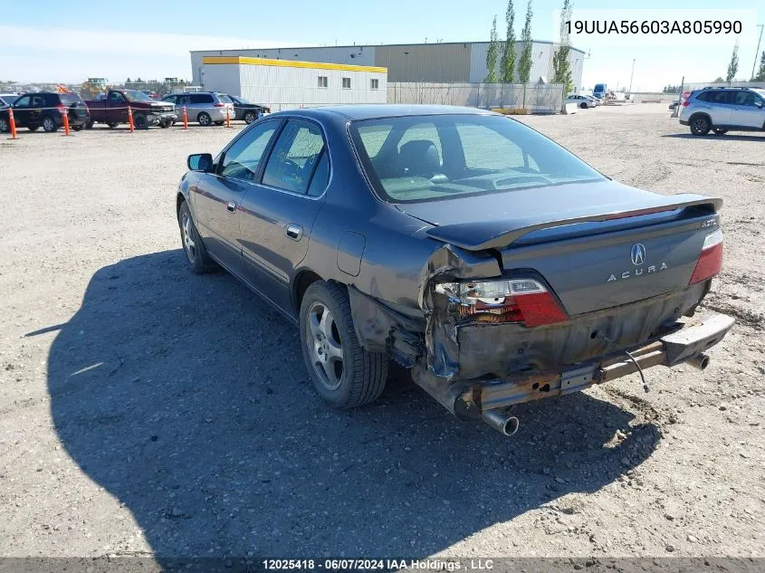 2003 Acura Tl VIN: 19UUA56603A805990 Lot: 12025418