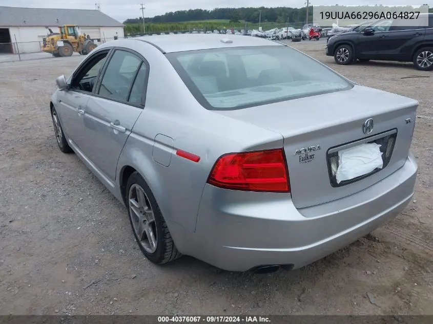 2006 Acura Tl VIN: 19UUA66296A064827 Lot: 40376067