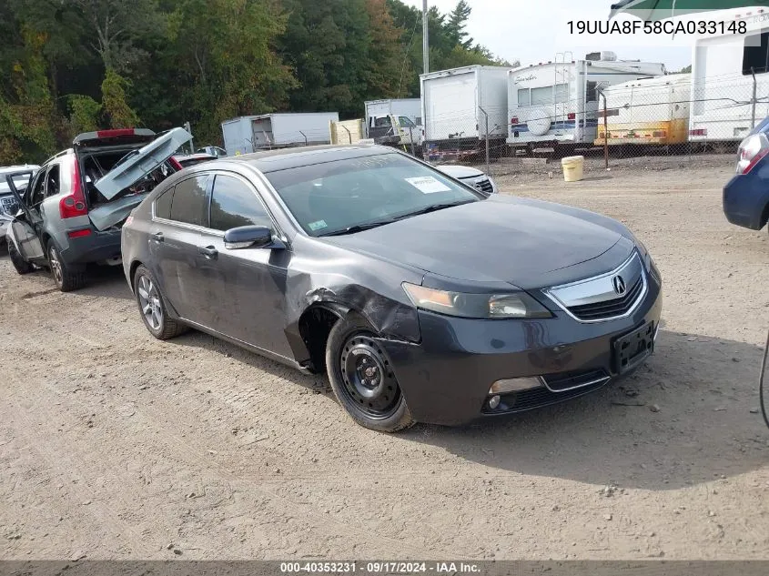 19UUA8F58CA033148 2012 Acura Tl 3.5