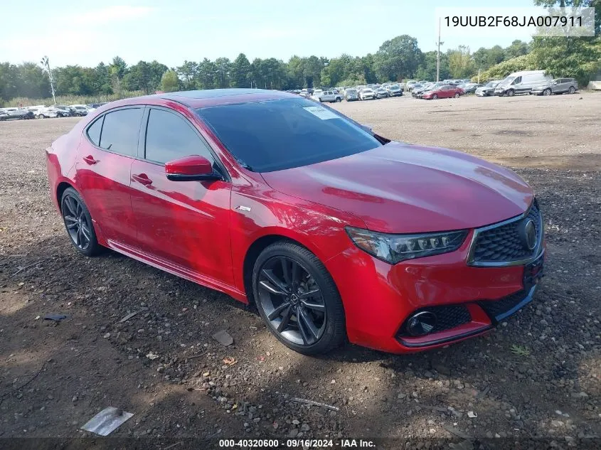 2018 Acura Tlx Tech A-Spec Pkgs VIN: 19UUB2F68JA007911 Lot: 40320600