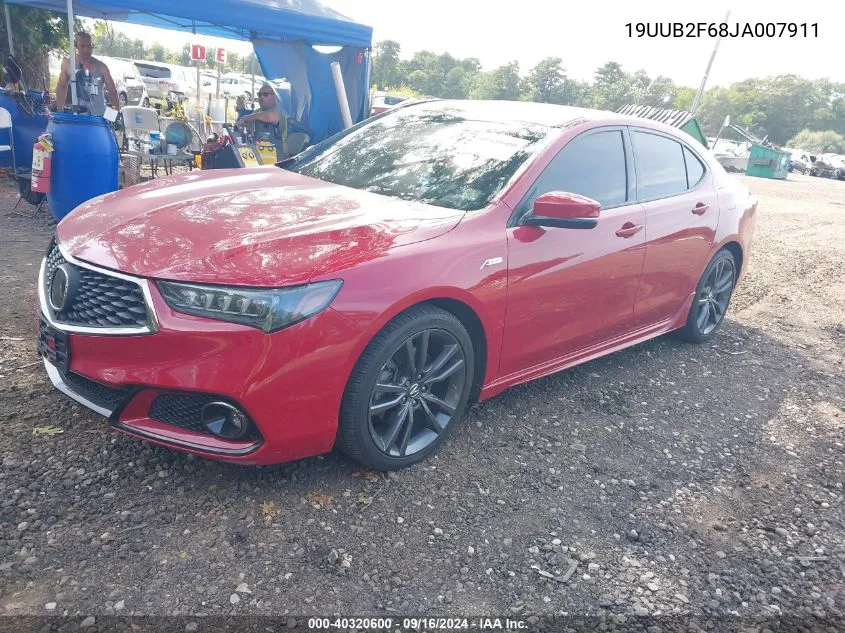 2018 Acura Tlx Tech A-Spec Pkgs VIN: 19UUB2F68JA007911 Lot: 40320600