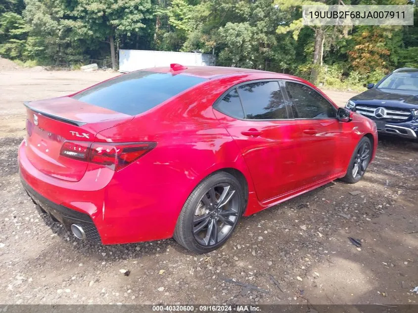 2018 Acura Tlx Tech A-Spec Pkgs VIN: 19UUB2F68JA007911 Lot: 40320600