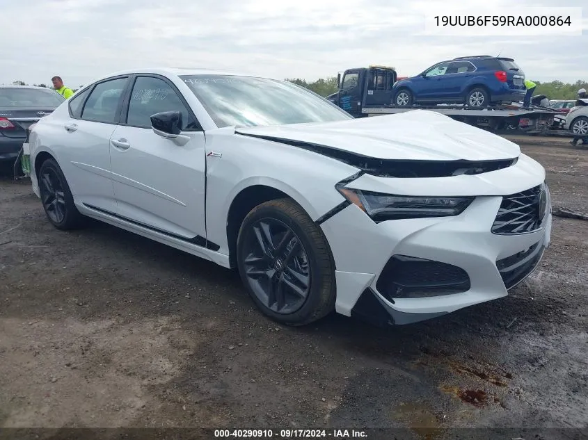 2024 Acura Tlx A-Spec Package VIN: 19UUB6F59RA000864 Lot: 40290910