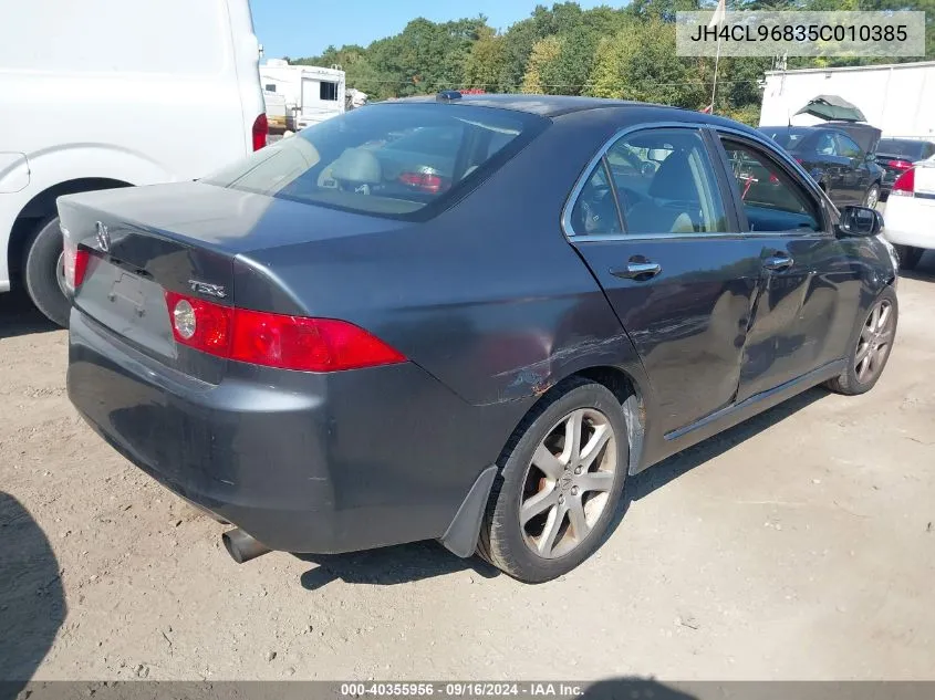 2005 Acura Tsx VIN: JH4CL96835C010385 Lot: 40355956