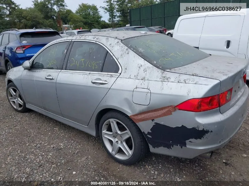 2006 Acura Tsx VIN: JH4CL96966C038627 Lot: 40381125