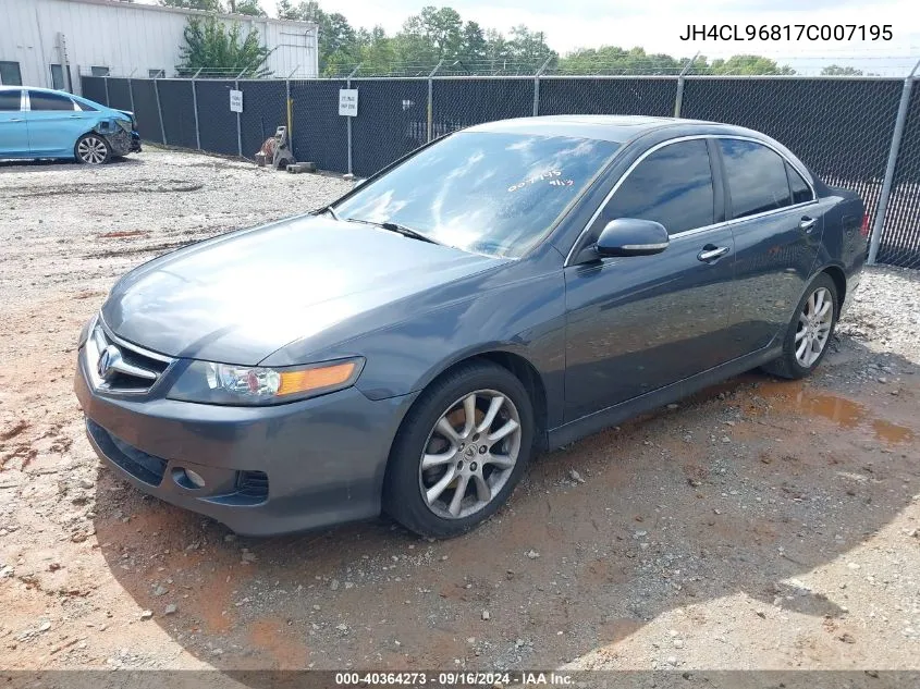 2007 Acura Tsx VIN: JH4CL96817C007195 Lot: 40364273