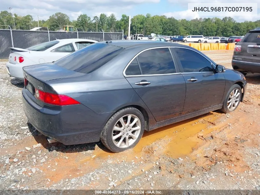 2007 Acura Tsx VIN: JH4CL96817C007195 Lot: 40364273