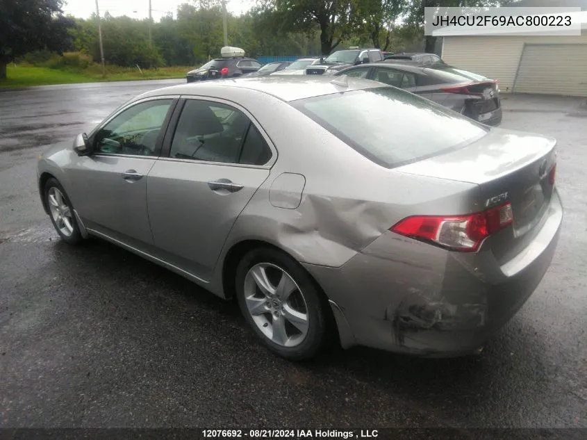 2010 Acura Tsx VIN: JH4CU2F69AC800223 Lot: 12076692