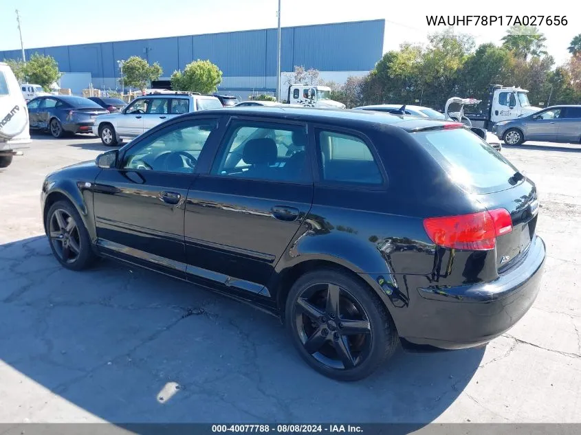 WAUHF78P17A027656 2007 Audi A3 2.0T