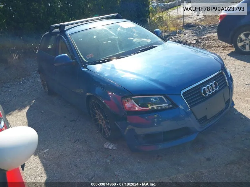 2009 Audi A3 2.0T VIN: WAUHF78P99A023793 Lot: 39874969