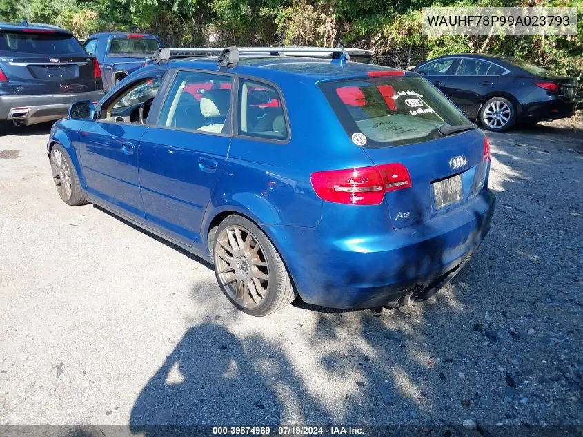 2009 Audi A3 2.0T VIN: WAUHF78P99A023793 Lot: 39874969